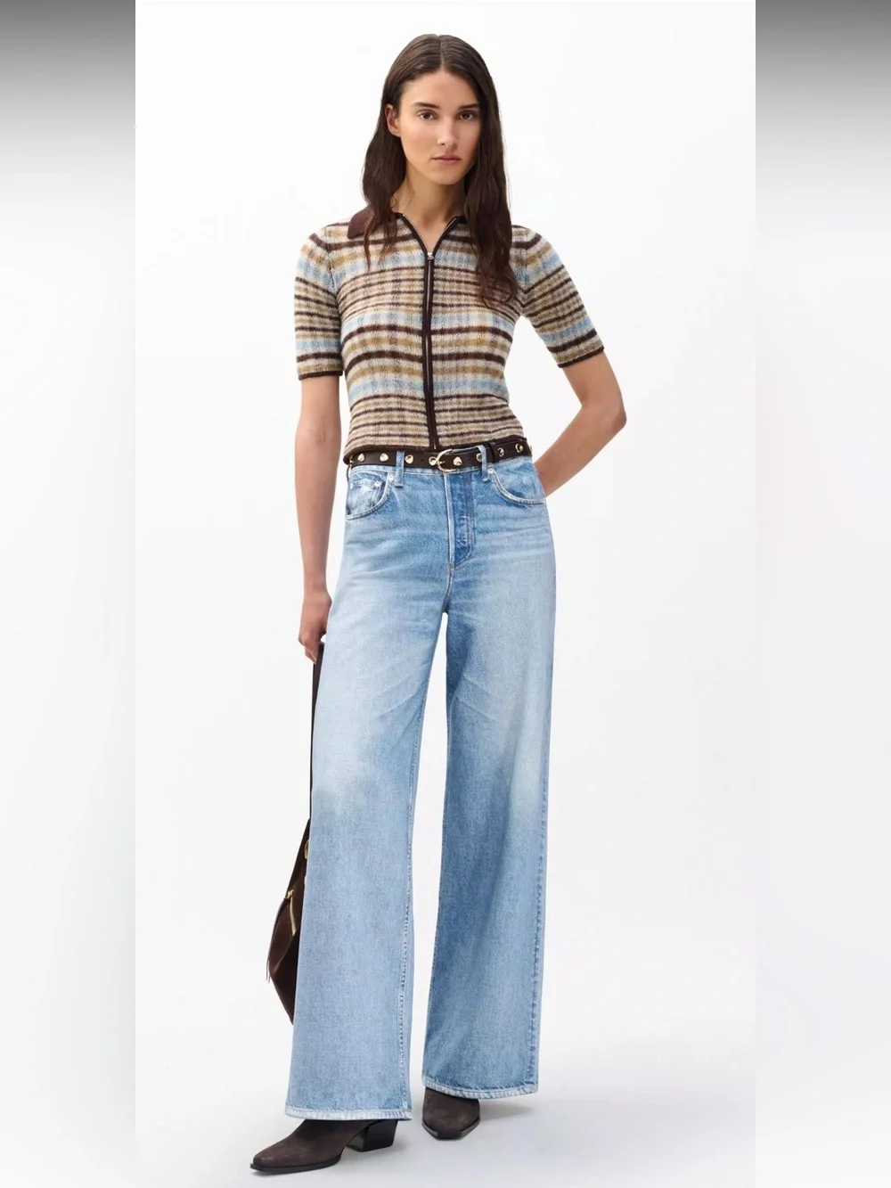 Rag & Bone NWT Viral Miramar Terry High Rise Sofie Sweatpant Jeans in Raily, 25